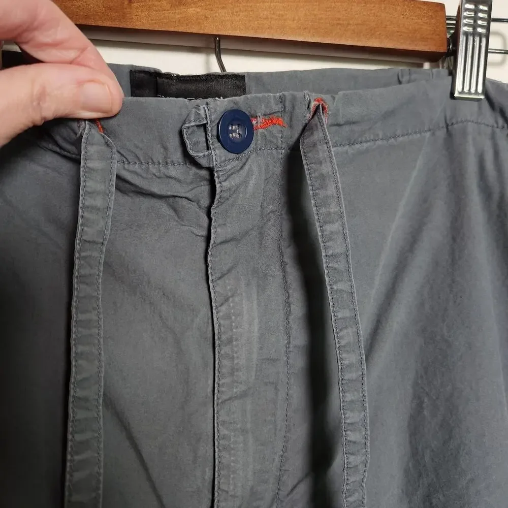 Express Y2K Paratrooper‎ Cargo Pants Men XL Grey Baggy Military Cotton Loose VTG